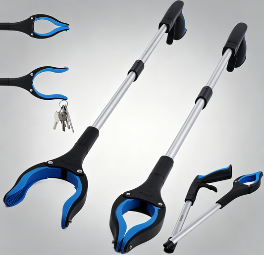 2-Pack Grabber Reacher Tool, 32 Inch Extra Long Steel Foldable Pick Up Stick