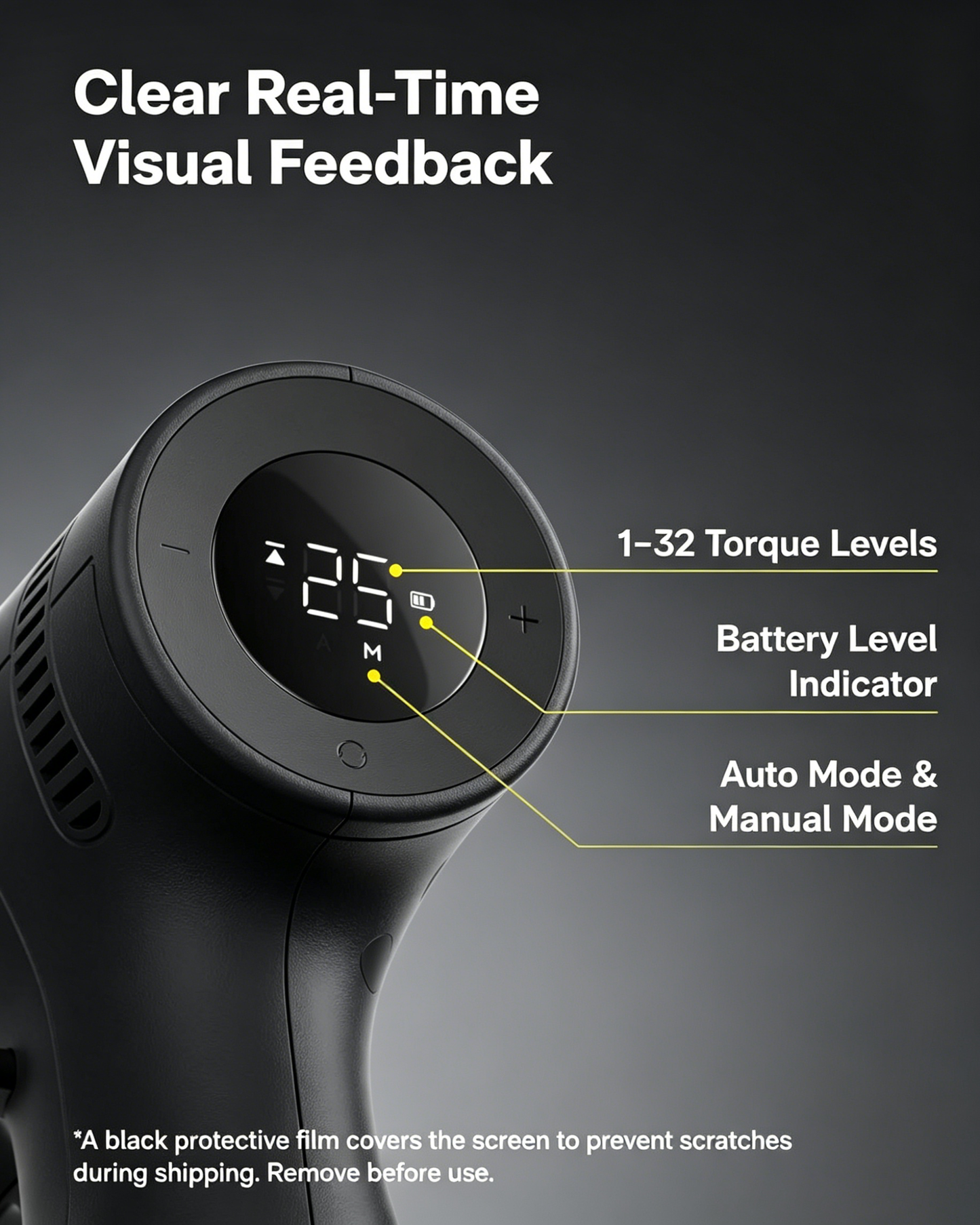 16V Brushless Power Drill, 50 N·m High Torque with Smart Display