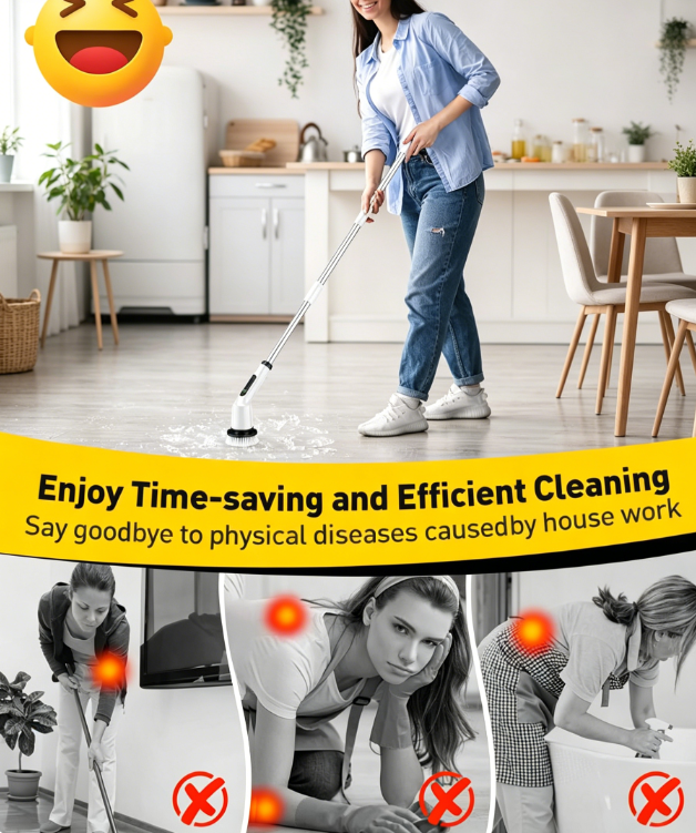 Electric Spin Scrubber for Cleaning Bathroom