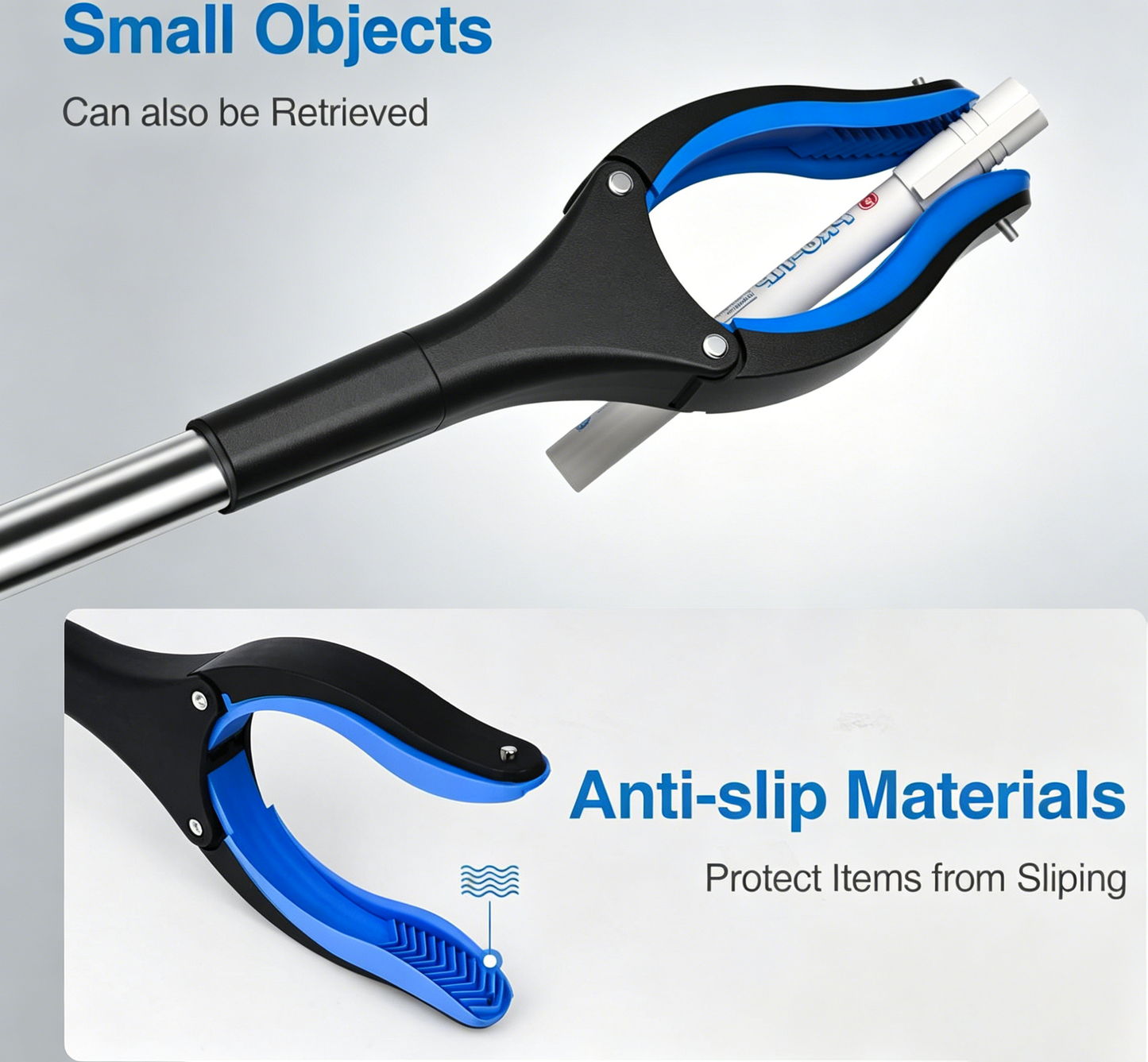 2-Pack Grabber Reacher Tool, 32 Inch Extra Long Steel Foldable Pick Up Stick