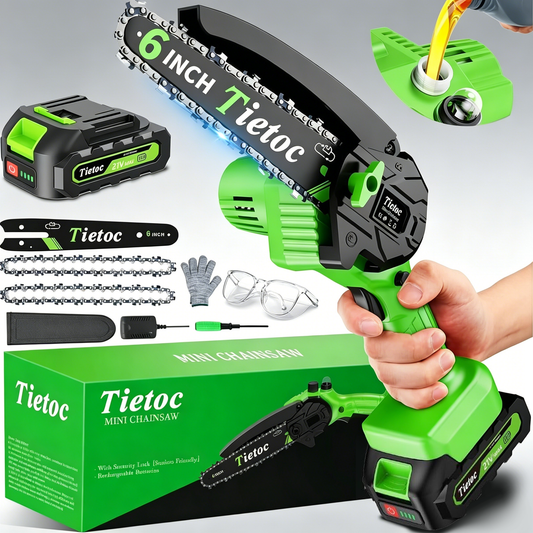 Chainsaw 6 Inch Mini Electric Chainsaw Cordless Battery Powered