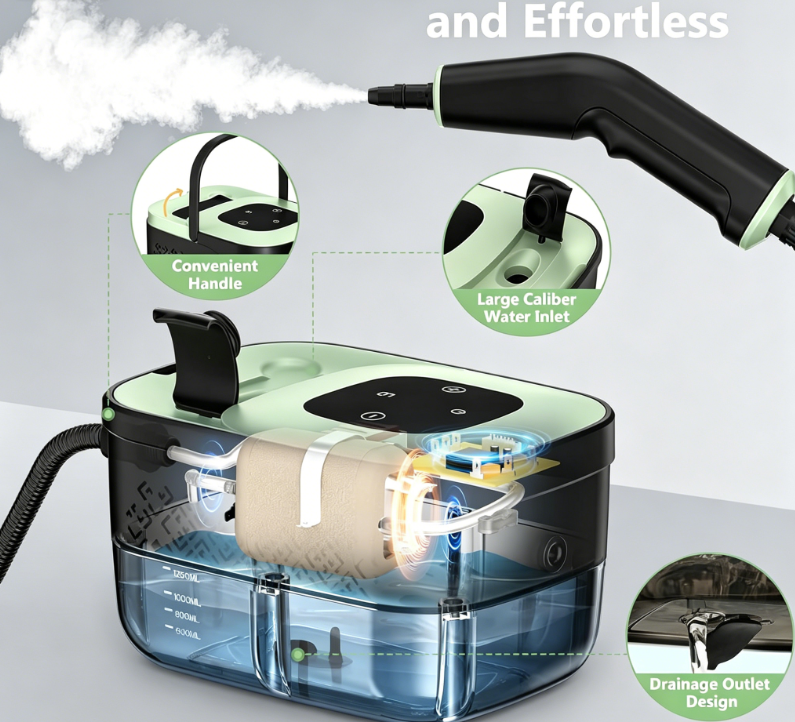Steam Cleaner, Portable Steamer for Cleaning with 16pcs Accessories