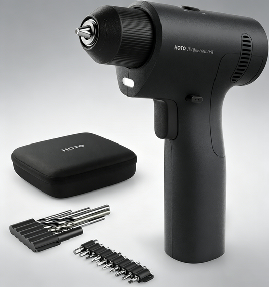 16V Brushless Power Drill, 50 N·m High Torque with Smart Display