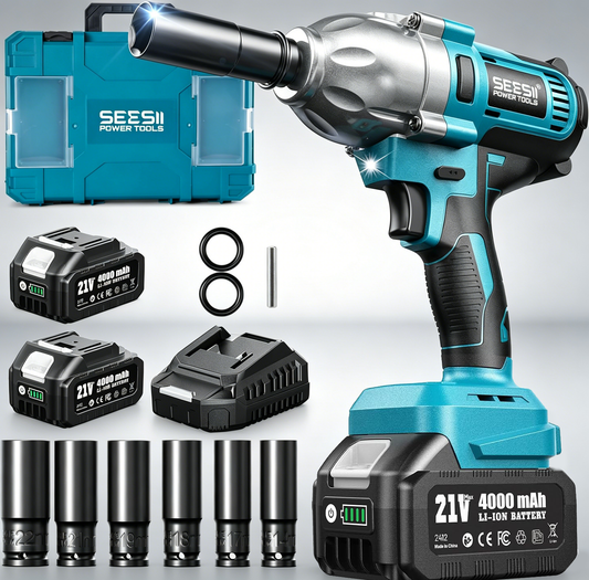 Impact Wrench 665 FT-LBS(900N.m) 3300IPM 1/2 Impact Gun