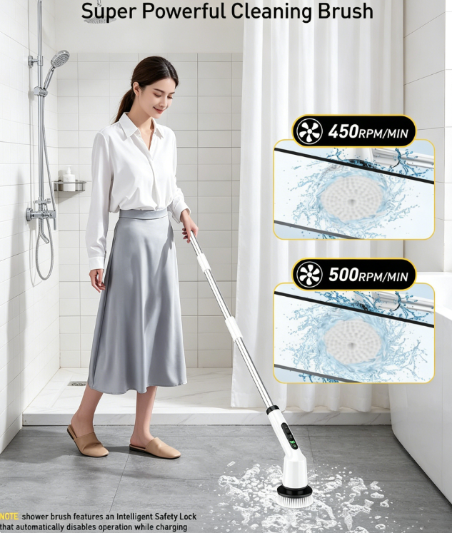 Electric Spin Scrubber for Cleaning Bathroom